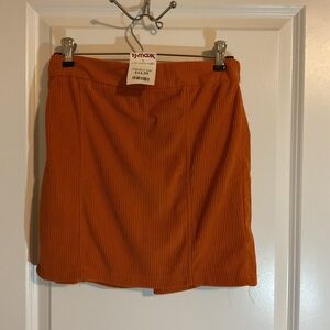 Orange Corduroy Skirt